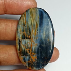 Natural Pietersite Cabochon: Handmade Polished Gemstone (45x28 Mm) Natural Pietersite Cabochon: Handmade Polished Gemstone (45x28 Mm)