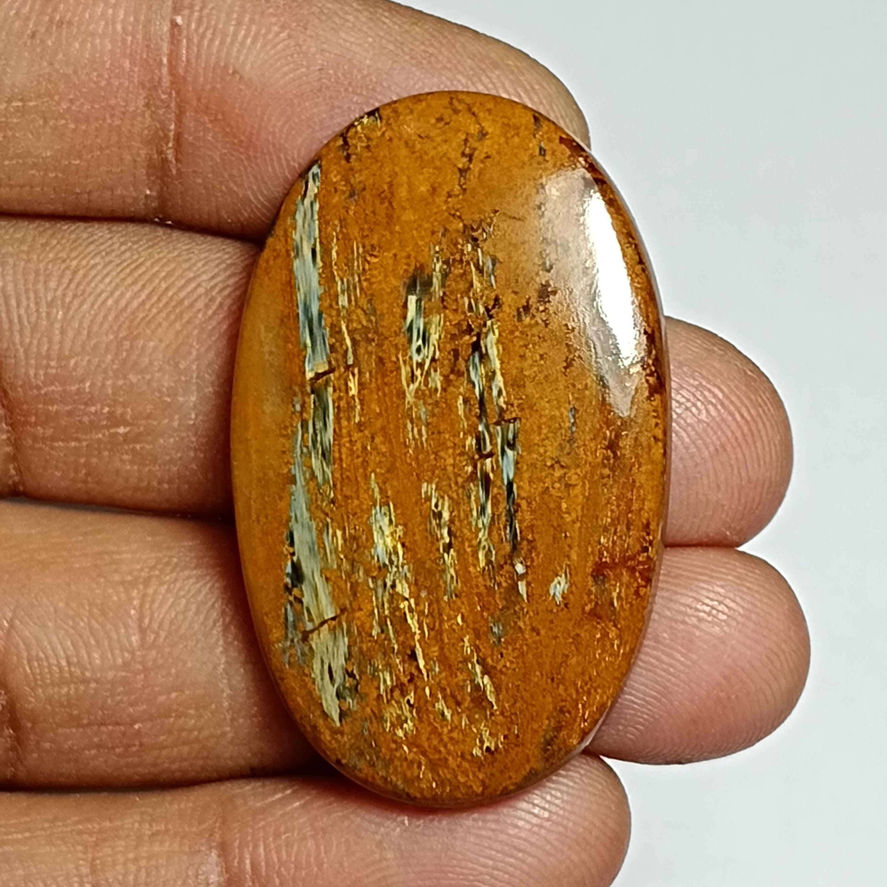 Natural Pietersite Cabochon: Handmade Polished Gemstone (40x25 Mm)