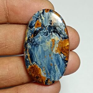 Natural Pietersite Cabochon: Handmade Polished Gemstone (39x23 Mm) Natural Pietersite Cabochon: Handmade Polished Gemstone (39x23 Mm)
