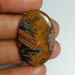 Natural Pietersite Cabochon: Handmade Polished Gemstone (33x22 Mm) Natural Pietersite Cabochon: Handmade Polished Gemstone (33x22 Mm)