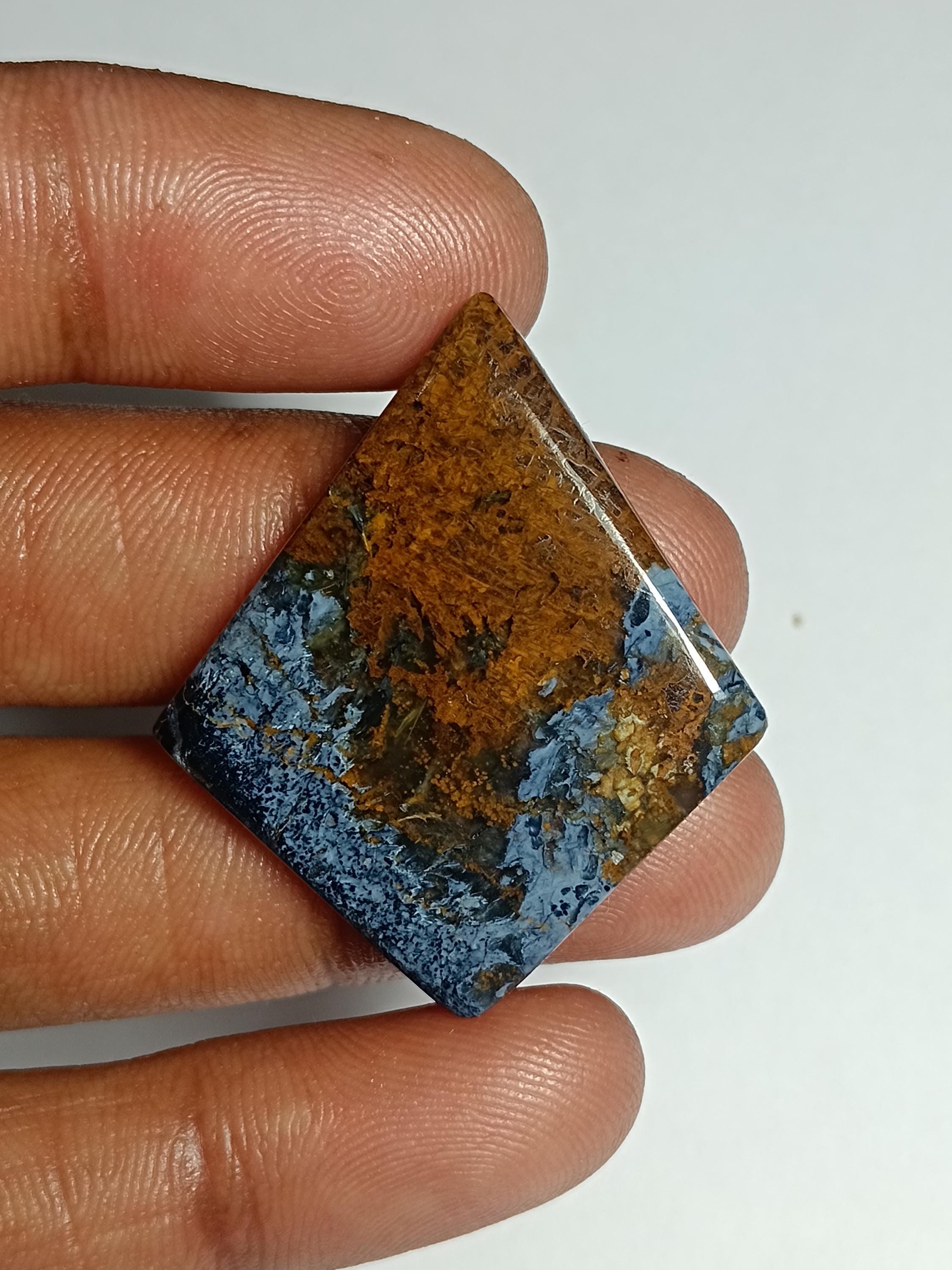 Natural Pietersite Cabochon: Handmade Polished Gemstone 34cts. (37x31 Mm)