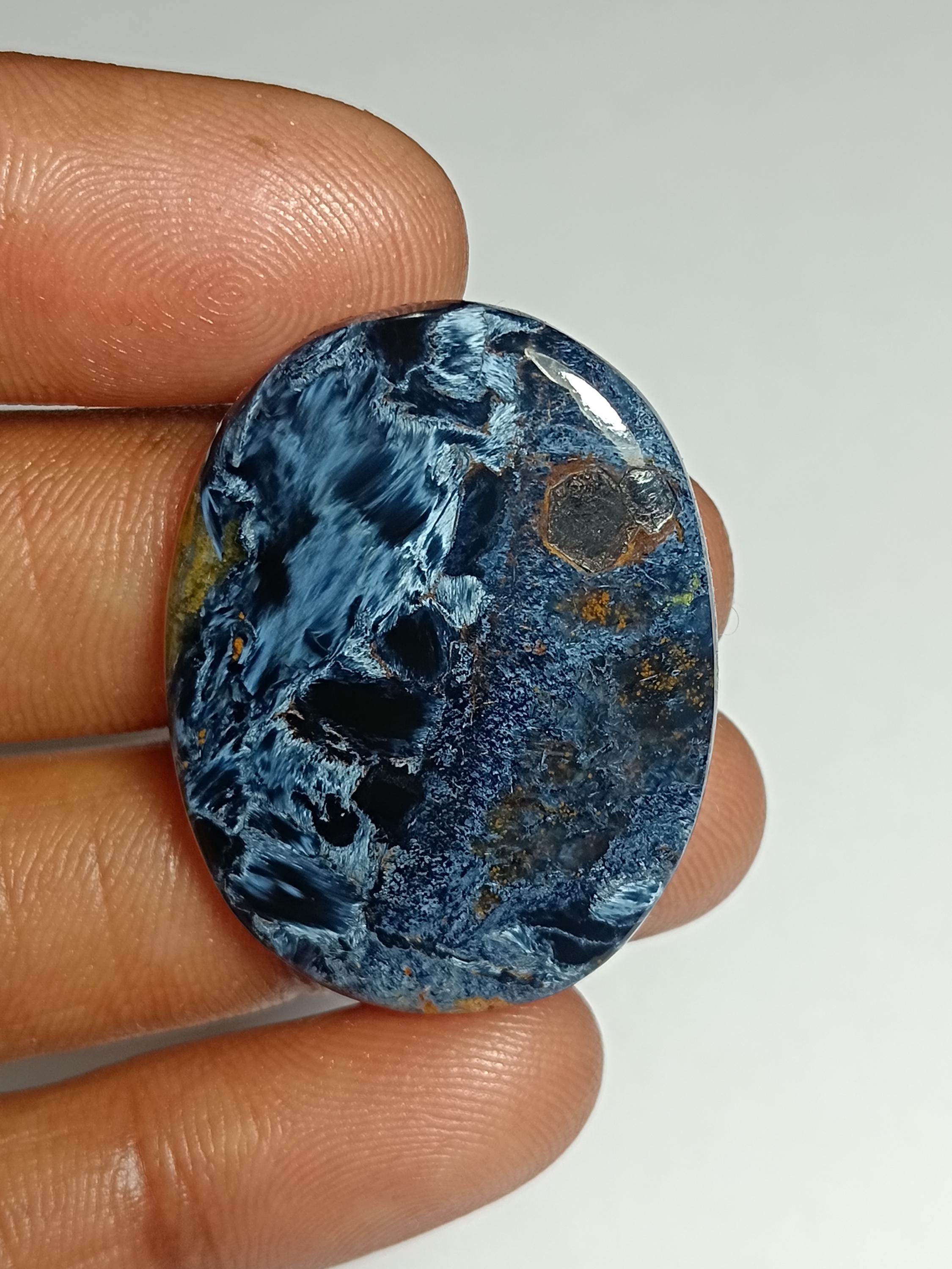 Natural Pietersite Cabochon: Handmade Polished Gemstone 38cts. (34x24 Mm)