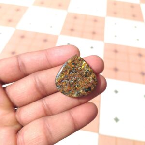 Natural Multi Pietersite Stone : Heart Cabochon For Jewelry (39 Carat, 30x5 MM) Natural Multi Pietersite Stone : Heart Cabochon For Jewelry (39 Carat, 30x5 MM)