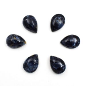 Natural Pietersite Pear Shape Cabochon Flat Back Polished Calibrated Wholesale Gemstone For Jewelry Making All Sizes Available
