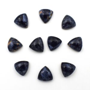 Pietersite Triangle Cabochon, Natural Gemstone for Jewelry Making, Blue Pietersite Stone Pietersite Triangle Cabochon, Natural Gemstone for Jewelry Making, Blue Pietersite Stone