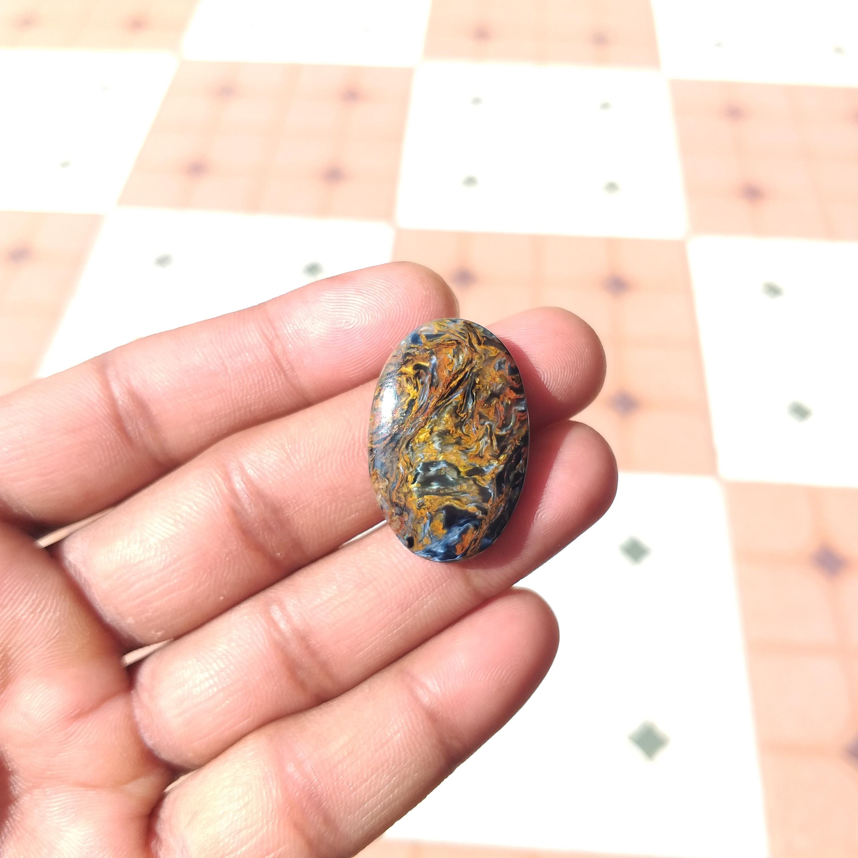 Polished Pietersite Cabochon : Oval Shape For Pendant (33 Carat, 31x20x5 Mm)