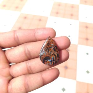Rare Pietersite Cabochon : Pear Shape Gemstone For Pendant (30 Carat, 31x22x5 MM) Rare Pietersite Cabochon : Pear Shape Gemstone For Pendant (30 Carat, 31x22x5 MM)