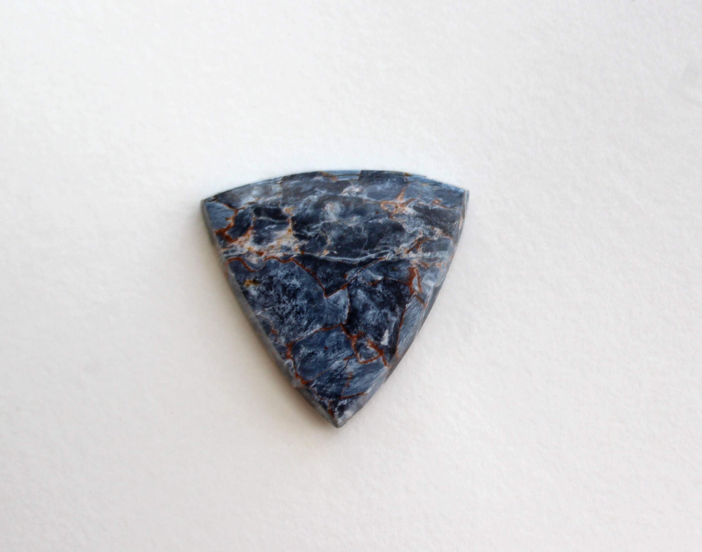 Pietersite Cabochon - Trillion Natural Blue Stone Cab - Destash Pietersite Cabochon - Trillion Natural Blue Stone Cab - Destash