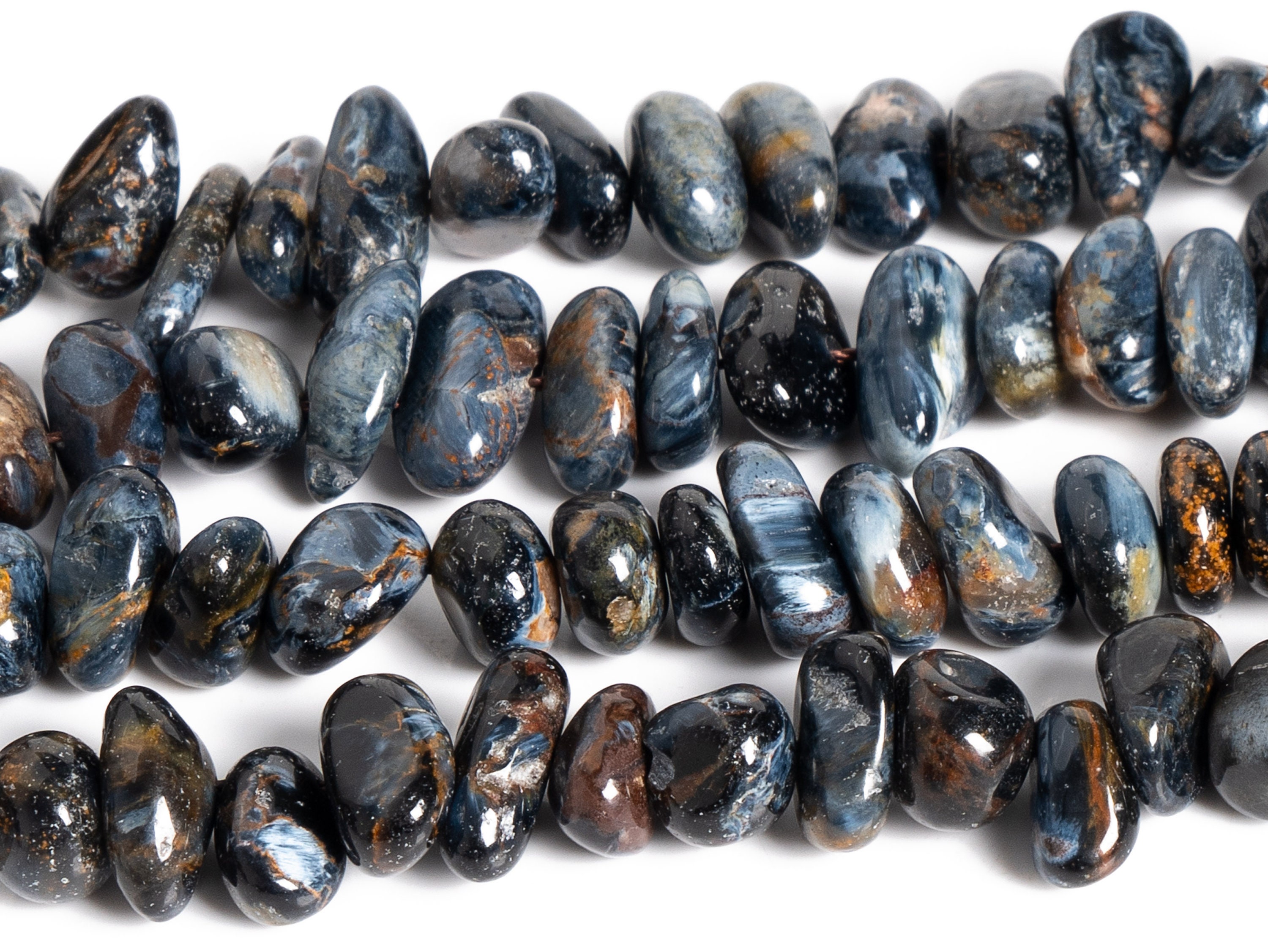 8-10mm Blue Brown Pietersite Beads Grade A Genuine Natural Gemstone Pebble Nugget Loose Beads 15" Bulk Lot Options (125593) 8-10mm Blue Brown Pietersite Beads Grade A Genuine Natural Gemstone Pebble Nugget Loose Beads 15" Bulk Lot Options (125593)