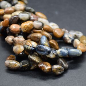 Pietersite Gemstone Tumblestone Nugget Pebble Beads - 5mm - 8mm - 15" strand
