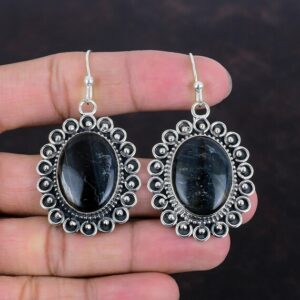Handmade Pietersite Earrings: Oval Gemstone, 925 Sterling Silver