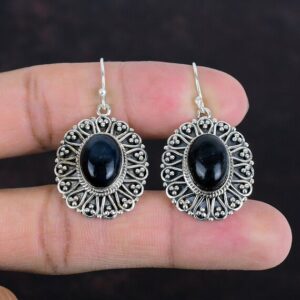 Handmade Pietersite Earrings: Vintage 925 Sterling Silver Gemstone Jewelry