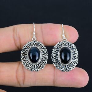 Pietersite Earrings: Vintage 925 Sterling Silver Handmade Jewelry