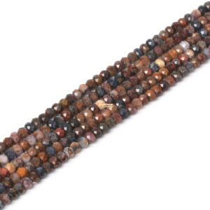 02045 3.7mm To 4.7mm Faceted Pietersite Charm Rondelle Loose Beads 16" 02045 3.7mm To 4.7mm Faceted Pietersite Charm Rondelle Loose Beads 16"