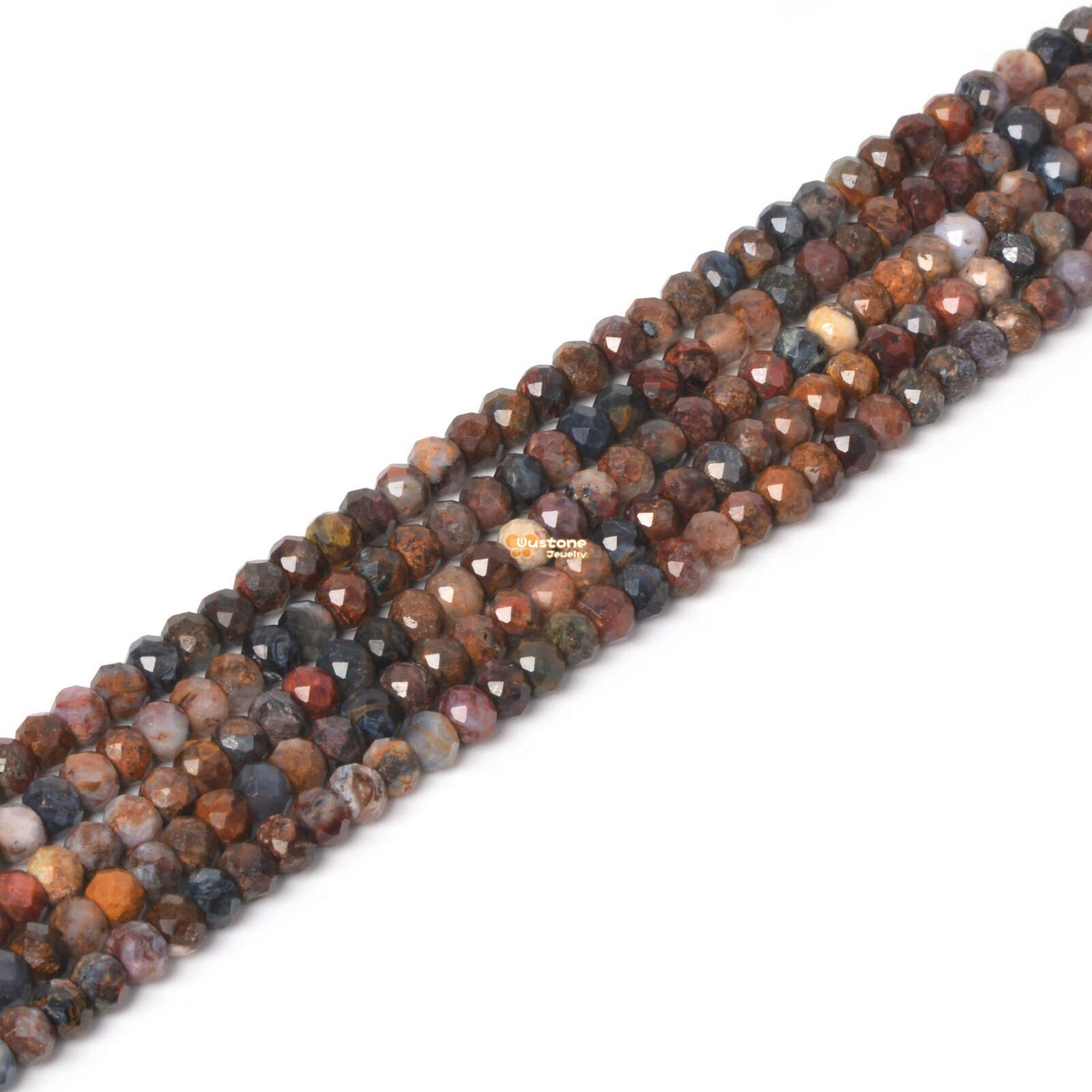 02045 3.7mm To 4.7mm Faceted Pietersite Charm Rondelle Loose Beads 16" 02045 3.7mm To 4.7mm Faceted Pietersite Charm Rondelle Loose Beads 16"