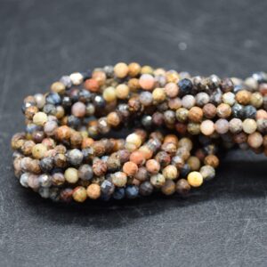 3mm Pietersite Gemstone FACETED Round Beads - 15" Strand 3mm Pietersite Gemstone FACETED Round Beads - 15" Strand