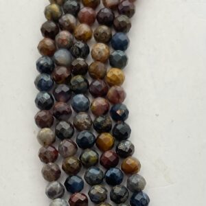 4mm Faceted Pietersite Gemstone Beads. 15" Strand Of Round Beads, About 90 Per Strand. 4mm Faceted Pietersite Gemstone Beads. 15" Strand Of Round Beads, About 90 Per Strand.