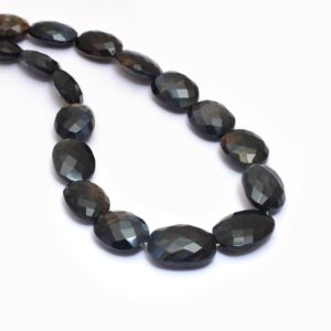 Natural Pietersite 12mm-17mm Faceted Oval Beads | Pietersite Semi Precious Gemstone Loose Nuggets Briolette Beads | 14inch Strand Natural Pietersite 12mm-17mm Faceted Oval Beads | Pietersite Semi Precious Gemstone Loose Nuggets Briolette Beads | 14inch Strand