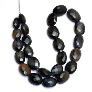 Natural Pietersite 9x12mm-12x16mm Faceted Oval Beads | Pietersite Semi Precious Gemstone Loose Nuggets Briolette Beads | 14inch Strand Natural Pietersite 9x12mm-12x16mm Faceted Oval Beads | Pietersite Semi Precious Gemstone Loose Nuggets Briolette Beads | 14inch Strand