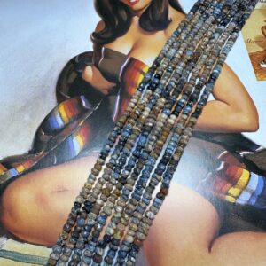 Ombré Pietersite Hand Faceted Rustic Rondelles Gorgeous Blue Brown White Tones 4mm Ombré Pietersite Hand Faceted Rustic Rondelles Gorgeous Blue Brown White Tones 4mm