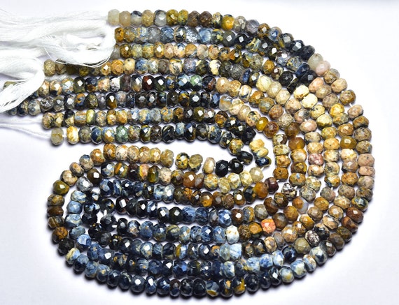 Rare Pietersite Rondelle Bead - 13 Inches - Natural Beautiful Faceted Pietersite Rondelle - Size Is 5 Mm #2828