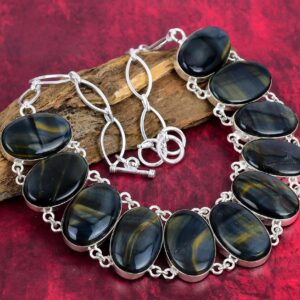 Pietersite Necklace 925 Sterling Silver Jewelry Gemstone Handmade Jewelry Pietersite Healing Jewelry Adjustable Chain Necklace Birthday Gift Pietersite Necklace 925 Sterling Silver Jewelry Gemstone Handmade Jewelry Pietersite Healing Jewelry Adjustable Chain Necklace Birthday Gift