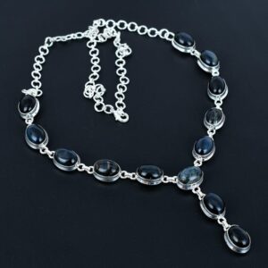 Handmade Pietersite Necklace: 925 Sterling Silver Adjustable Chain Handmade Pietersite Necklace: 925 Sterling Silver Adjustable Chain