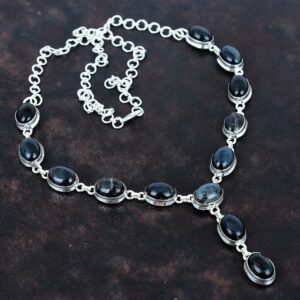 Handmade Pietersite Gemstone Necklace, 925 Sterling Silver, 20" Adjustable Chain Handmade Pietersite Gemstone Necklace, 925 Sterling Silver, 20" Adjustable Chain
