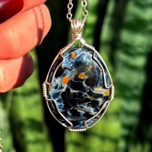 Pietersite necklace in sterling silver - for releasing negative energy and emotional turmoil - pietersite crystal - crystal necklace Pietersite necklace in sterling silver - for releasing negative energy and emotional turmoil - pietersite crystal - crystal necklace