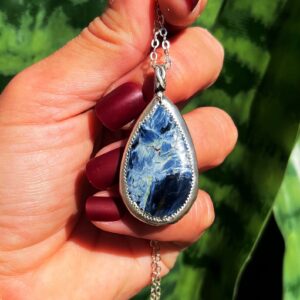 Pietersite necklace in sterling silver - for releasing negative energy and emotional turmoil - pietersite crystal - crystal necklace