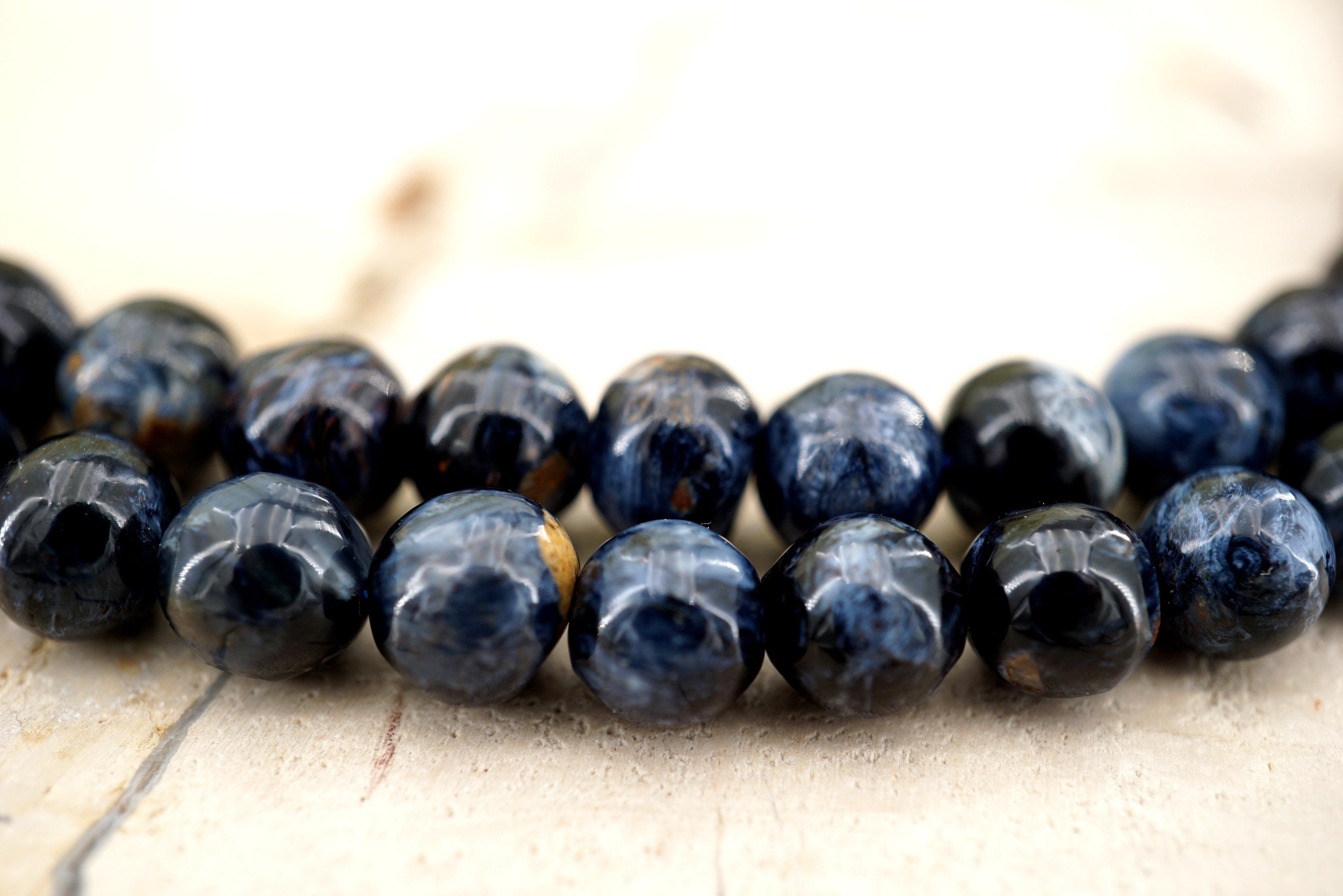 Pietersite Round Beads 6.5-7mm A Grade (etb00655) Rare/healing Necklace/vintage Jewelry/gemstone Necklace
