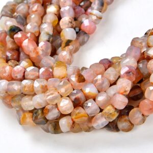 4MM Pietersite Gemstone Genuine Grade A Micro Faceted Square Cube Beads 15 inch Full Strand (80007849-P7)