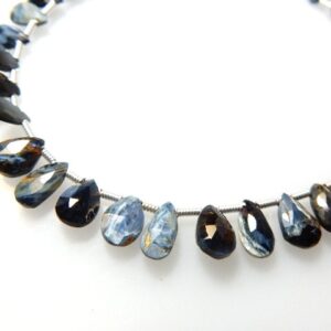Aaa Natural Pietersite Pear Drop Beads, Faceted Gemstone Jewelry Making Supplies Aaa Natural Pietersite Pear Drop Beads, Faceted Gemstone Jewelry Making Supplies