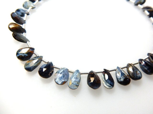 Aaa Natural Pietersite Pear Drop Beads, Faceted Gemstone Jewelry Making Supplies Aaa Natural Pietersite Pear Drop Beads, Faceted Gemstone Jewelry Making Supplies