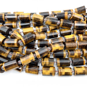 Pietersite Gemstone Facted Tube Beads - Bronze Gemstone Faceted Cylinder Beads - Jewelry Making Supplies - Natural Gemstone