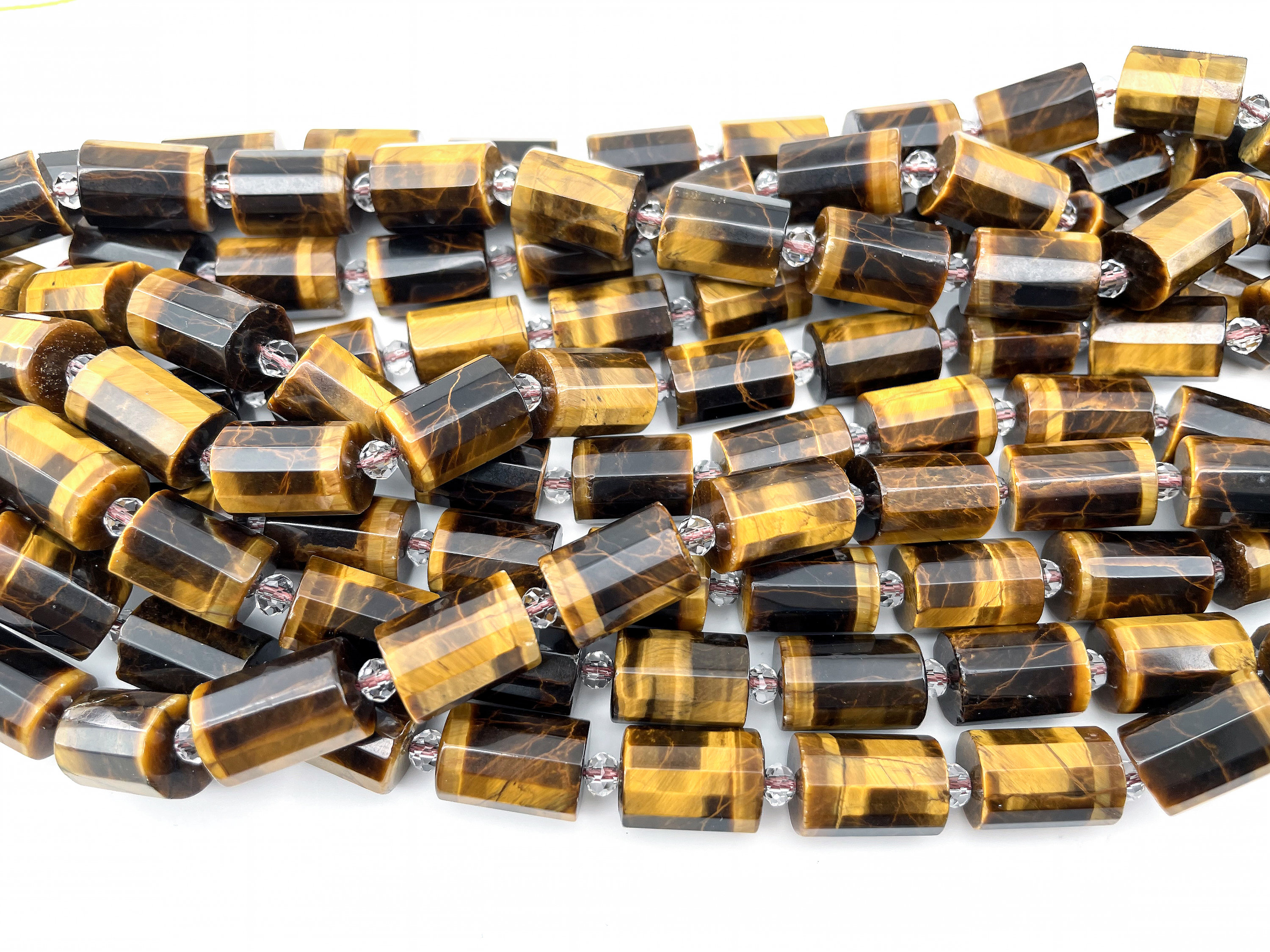 Pietersite Gemstone Facted Tube Beads - Bronze Gemstone Faceted Cylinder Beads - Jewelry Making Supplies - Natural Gemstone Pietersite Gemstone Facted Tube Beads - Bronze Gemstone Faceted Cylinder Beads - Jewelry Making Supplies - Natural Gemstone