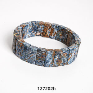Gold Blue Pietersite Bracelet 7.5" Grade Aaa Genuine Natural Rectangle Beads Gemstone Gold Blue Pietersite Bracelet 7.5" Grade Aaa Genuine Natural Rectangle Beads Gemstone