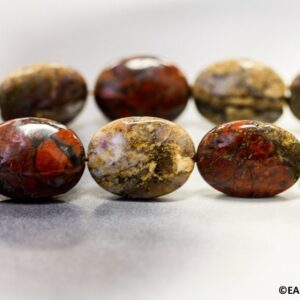 L/ Pietersite 15x20mm Flat Oval Beads 15.5" Strand Natural Jasper Gemstone Beads For Jewelry Making
