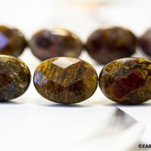 L/ Pietersite 18x25mm Faceted Flat Oval beads 15" strand Natural gemstone for jewelry making L/ Pietersite 18x25mm Faceted Flat Oval beads 15" strand Natural gemstone for jewelry making