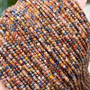 Natural 2mm Pietersite Faceted Square Beads,loose Gemstone Semi Precious Stone For Jewelry/neckalce/bracelets/gift Making Beads. Natural 2mm Pietersite Faceted Square Beads,loose Gemstone Semi Precious Stone For Jewelry/neckalce/bracelets/gift Making Beads.