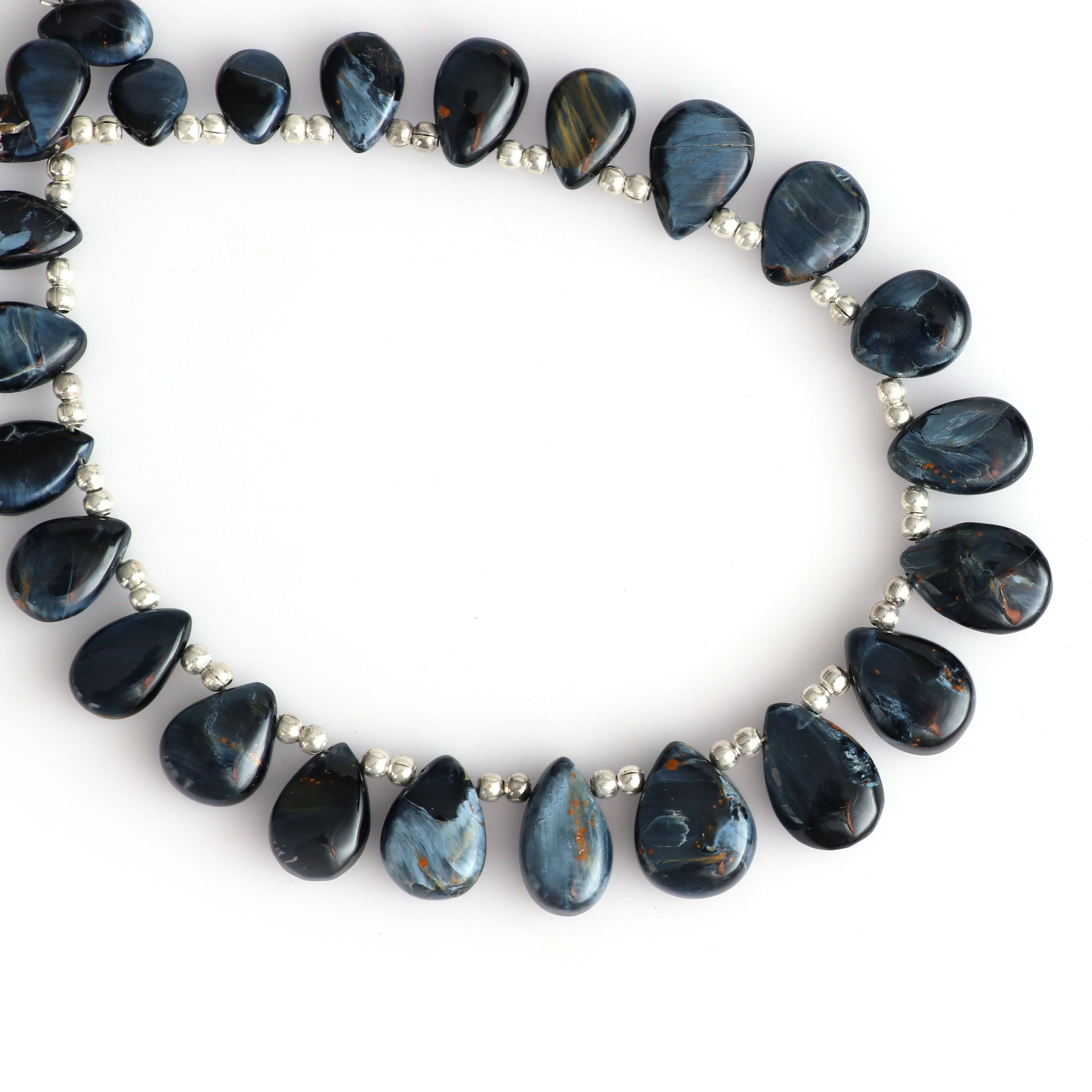Pietersite Smooth Pears Beads - 8.5x11 Mm To 13x17 Mm - Pietersite Pear Cabs Gemstone- Gem Quality , 7 Inch Full Strand, Price Per Strand
