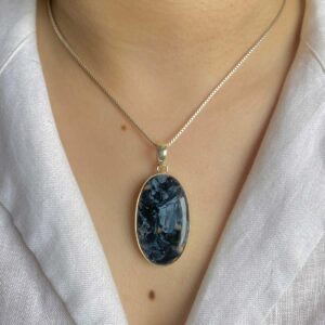 Pietersite Pendant / 925 Sterling Silver / Healing Gemstone / Gifts for her / Oval Cab / Pietersite Jewelry / Statement Pendant PIT-P-19.