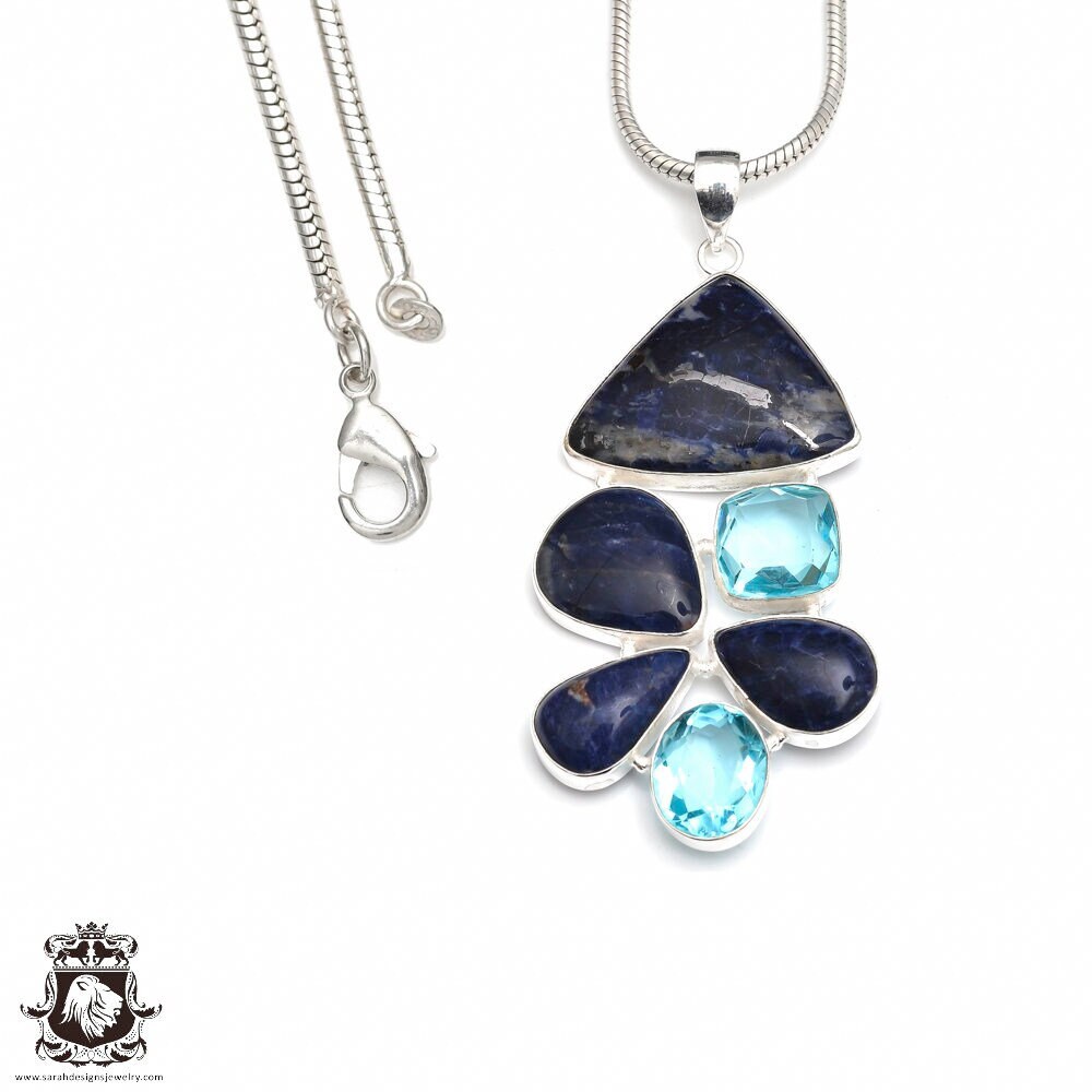 Pietersite 925 Sterling Silver Pendant & 2mm Italian 925 Sterling Silver Chain P9172