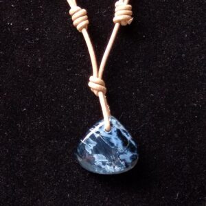 Pietersite Pendant Adjustable Leather Necklace Handmade By Chris Hay