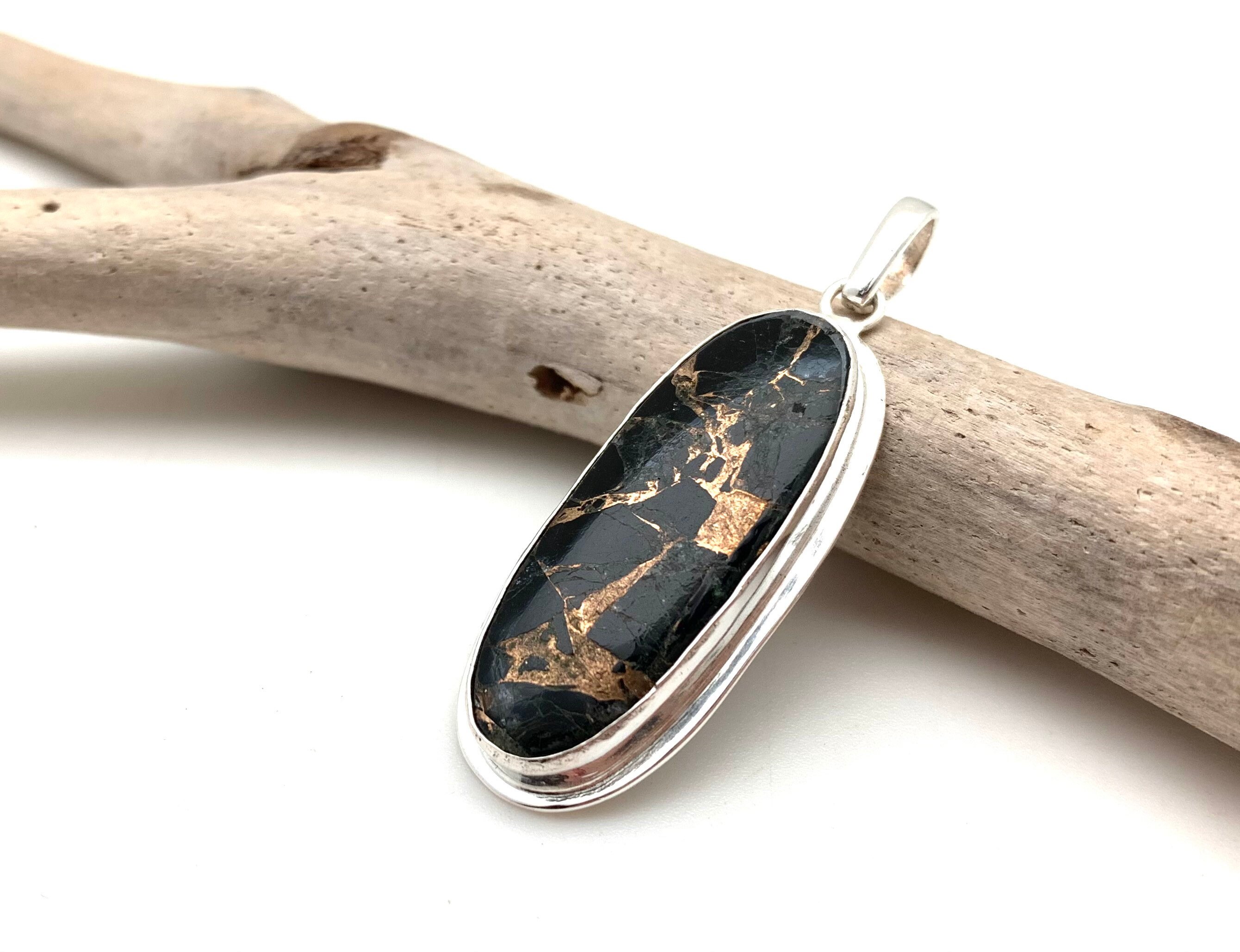 Oval Pietersite Sterling Silver Pendant, 925 Gemstone