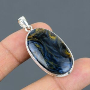 Handmade Pietersite Pendant: 925 Sterling Silver Gemstone Jewelry