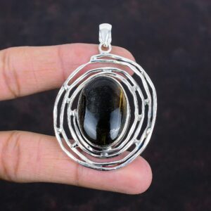 Handmade Pietersite Pendant: 925 Sterling Silver Gemstone Jewelry