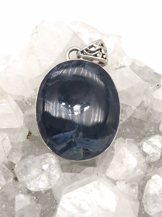 Natural African Black Pietersite Sun Pendant