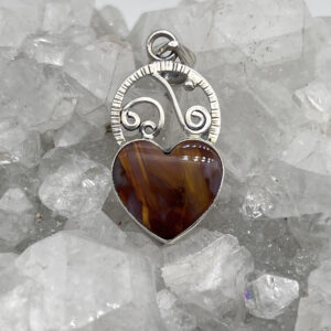 Natural Pietersite Heart Pendant