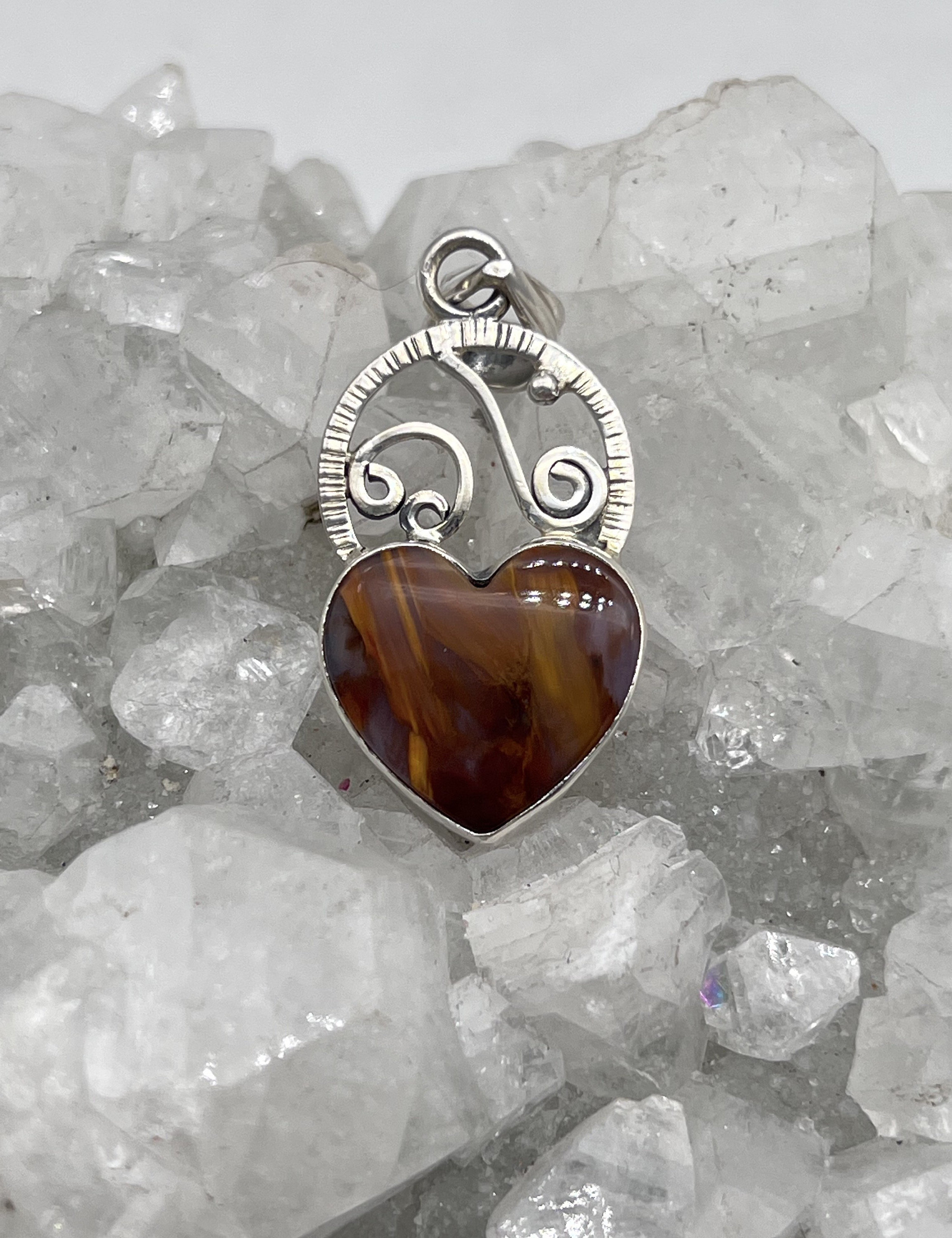 Natural Pietersite Heart Pendant